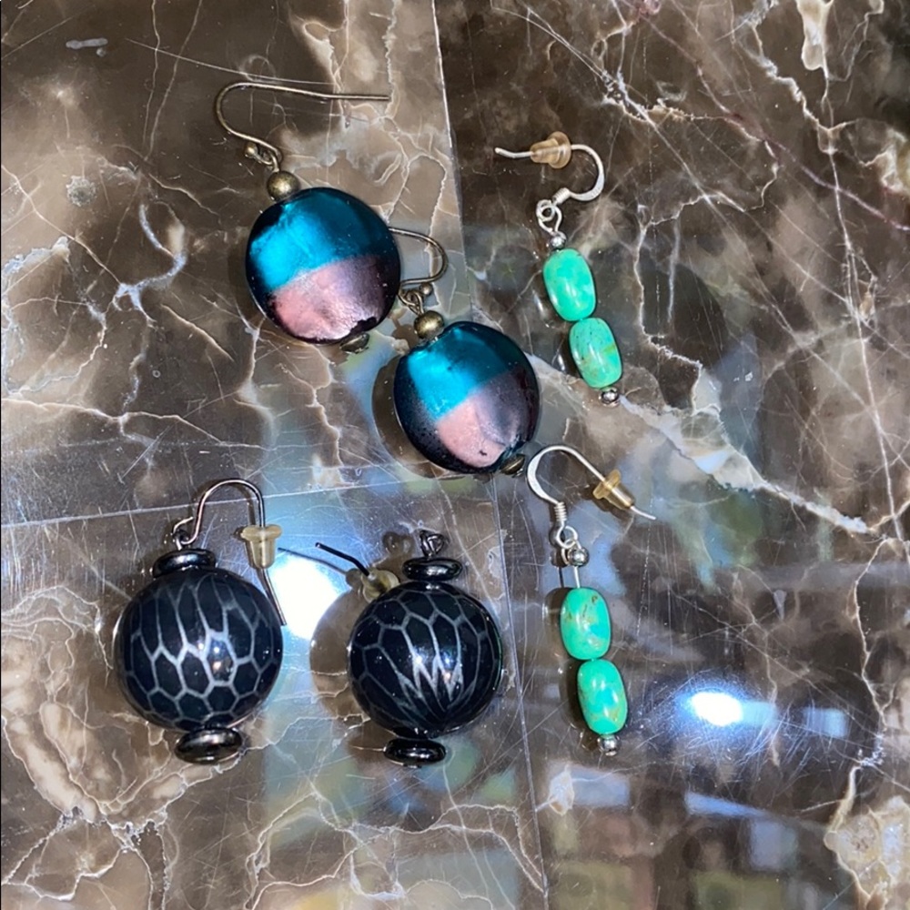Lot of 3 Pairs Of Fish Hook Earrings NWOTs